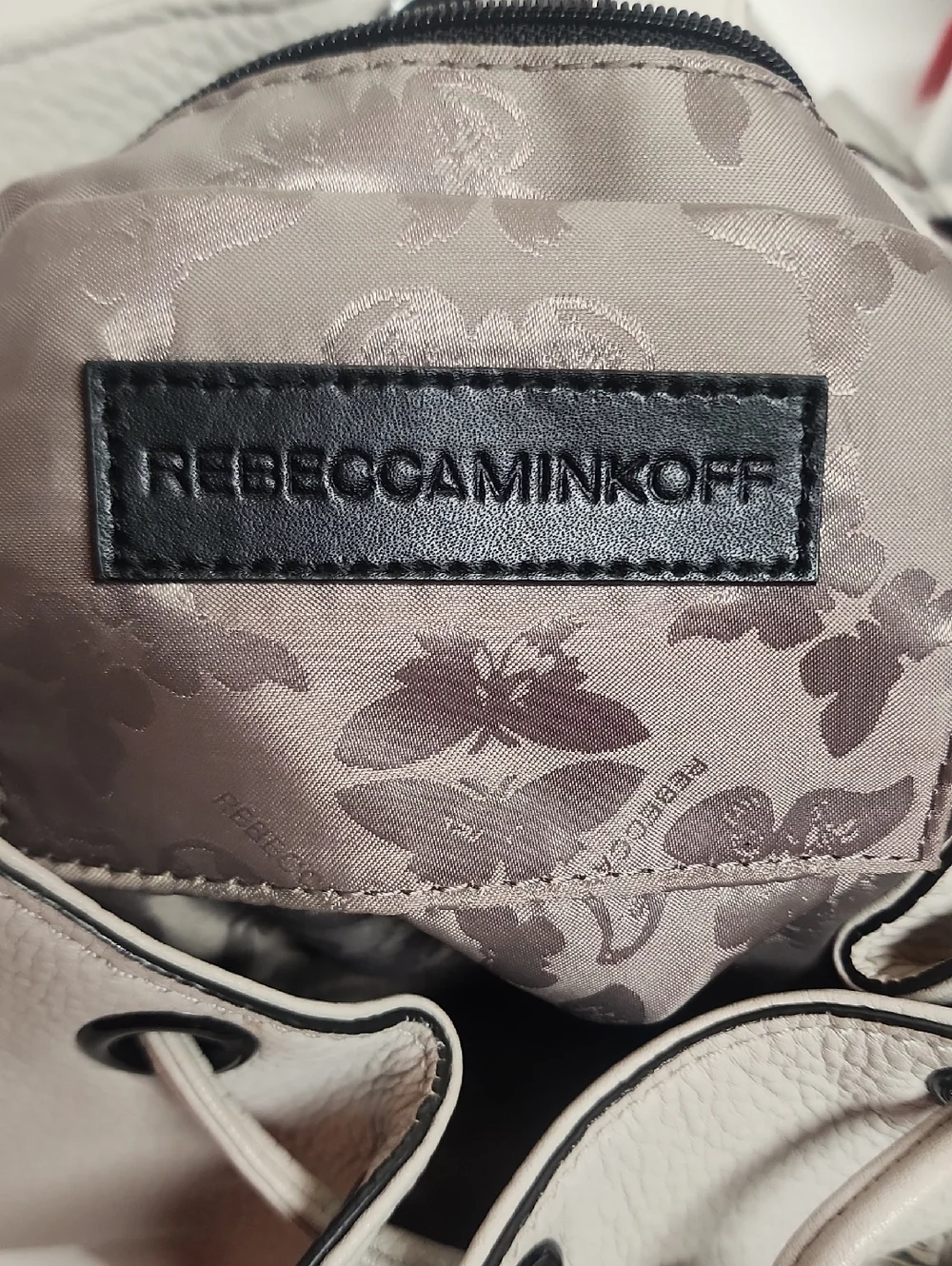 Rebecca Minkoff Soft Leather Lace Up Tassel Drawstring Backpack-Beautiful Lining
